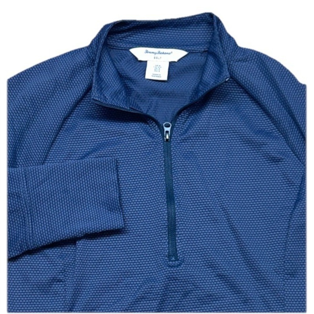Tommy Bahama Golf Women's‎ Small Quarter Zip Honeycomb Pullover, Pockets, Navy